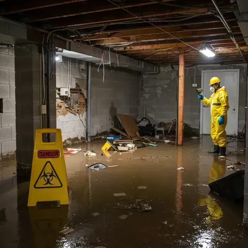 Flooded Basement Electrical Hazard in Ely, NV Property