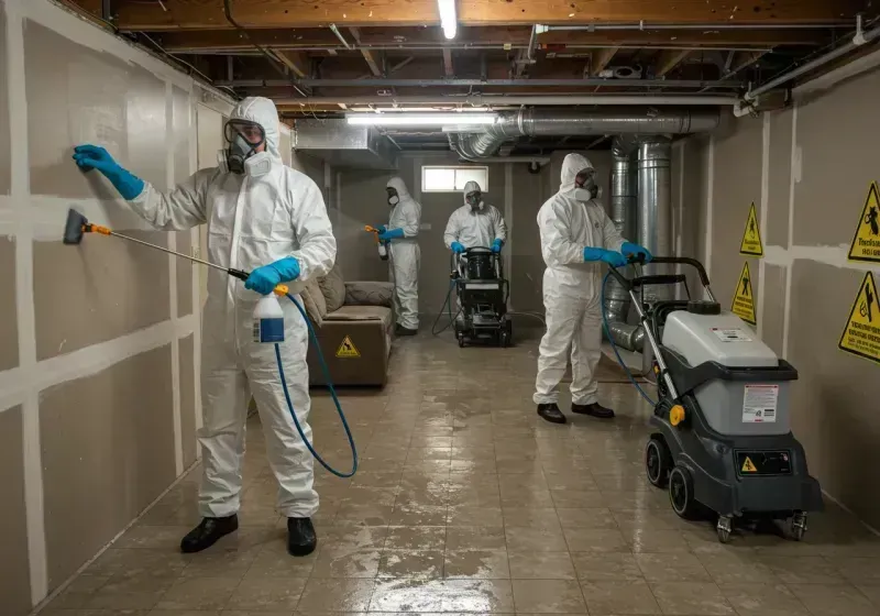 Basement Moisture Removal and Structural Drying process in Ely, NV